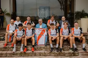 La sptima divisin de River visit Casa de Gobierno