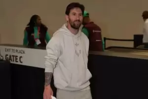 As lleg Lionel Messi al Superdome para ver el Super Bowl 2025