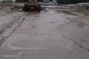Crecida de ros y viviendas anegadas en Santa Mara