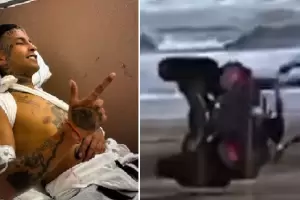 L-Gante volc� con un cuatriciclo y se fractur� la clav�cula