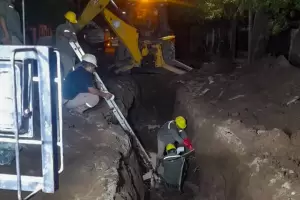 Renuevan la red cloacal en el B Malvinas Argentinas