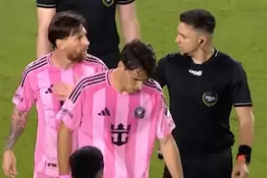 La furiosa reaccin de Messi contra el rbitro tras el empate del Inter Miami