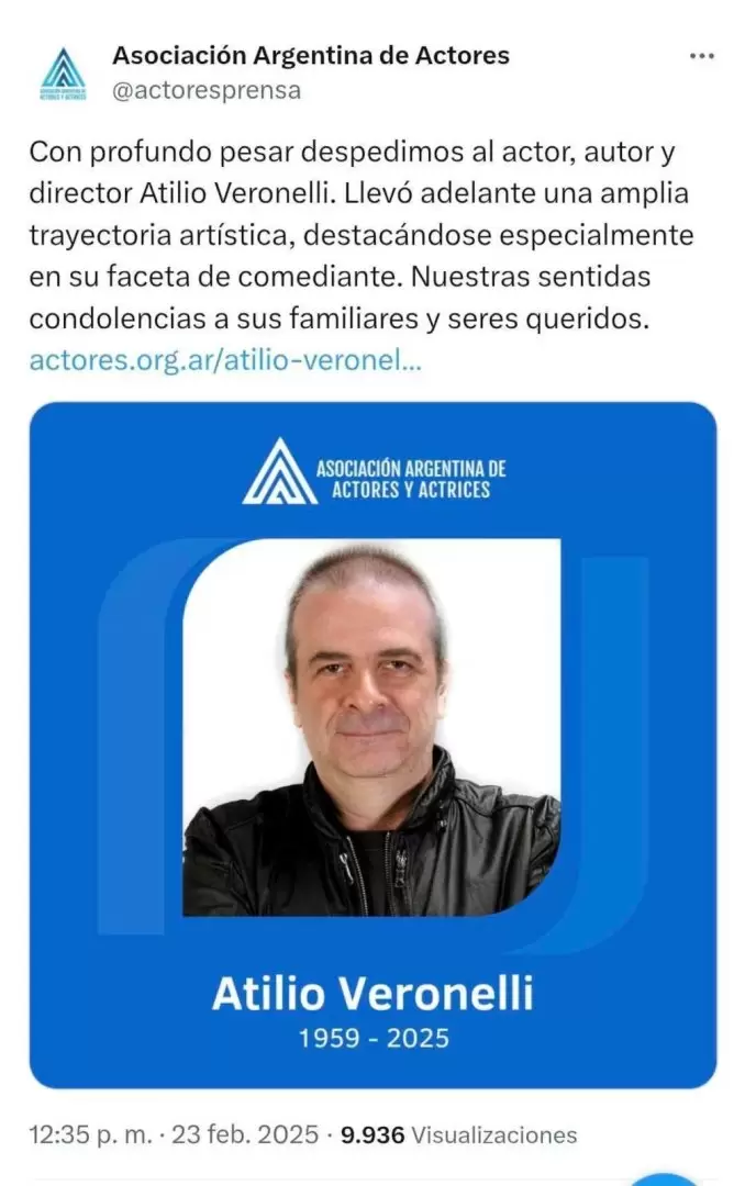 El comunicado de la Asociación