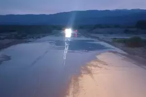 Precaucin sobre Ruta 40 y 60 en los cruces de badenes