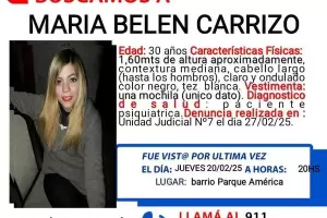 Intensa bsqueda de una joven de 30 aos