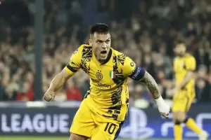 Lautaro Martnez convirti y fue la figura en el triunfo del Inter por la Champions League