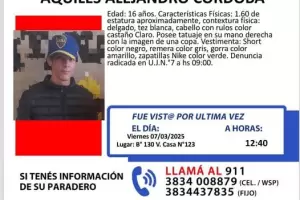 Intensa bsqueda de un joven de 16 aos