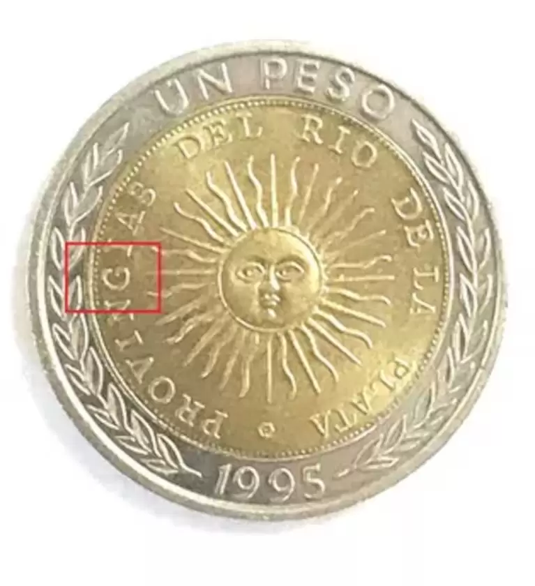 Esta falta de ortografa le da a esta moneda un valor de $1.000.000. (Foto: mercadolibre.com.ar)