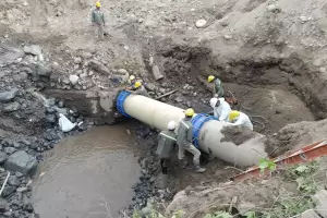 Finaliz� la reparaci�n de la ca�er�a en el Acueducto Pirquitas-Catamarca