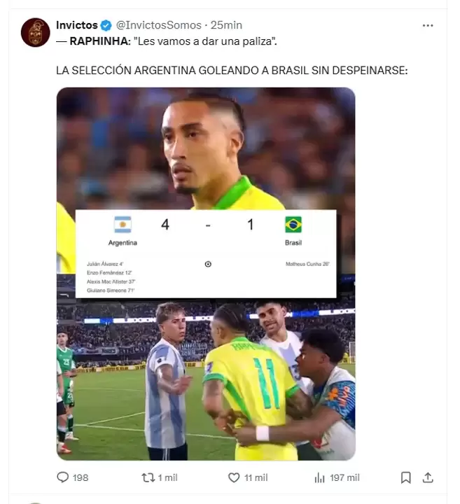 memes argentina brasil goleada