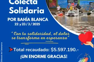 La Dicesis de Catamarca recaud $5.597.190 para Baha Blanca