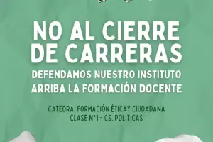 Clase pblica por el cierre de carreras en el IES Clara J. Armstrong