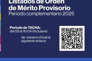 LOM provisorio para interinatos y/o suplencias para el periodo complementario