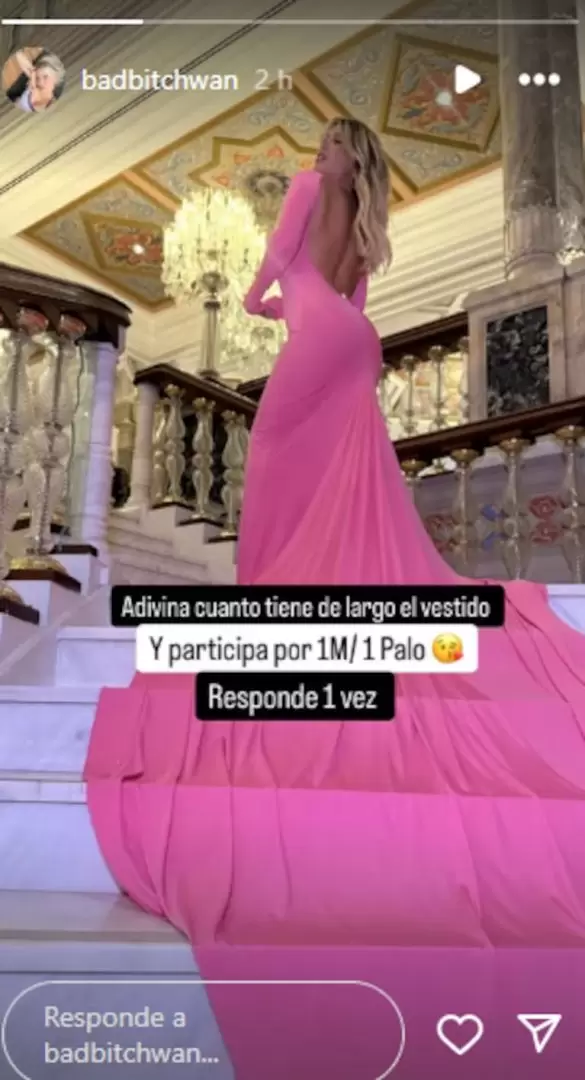 Wanda Nara regala un milln de pesos (Foto: captura Instagram/badbitchwan)