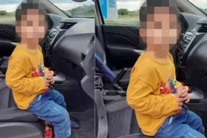 Con 3 a�itos, lo encontraron deambulando solo en medio de una ruta