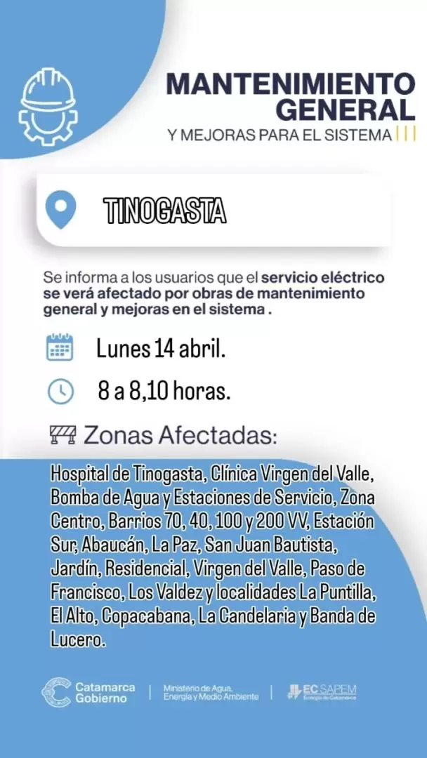 cortes de ec sapem lunes