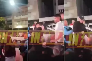 El video de L-Gante a las pi�as y patadas con su representante