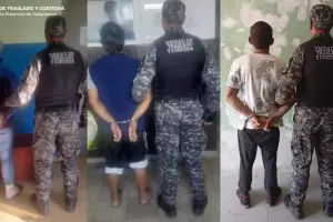 Trasladaron a tres detenidos por hurto al Penal de Miraflores