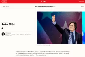 Milei fue elegido como una de las 100 personas ms influyentes de 2025