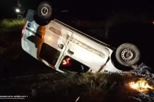 Una mujer  termin internada tras protagonizar un violento vuelco en la Ruta 20