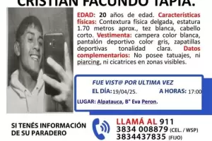 Buscan dar con el paradero de un joven desaparecido desde el sbado