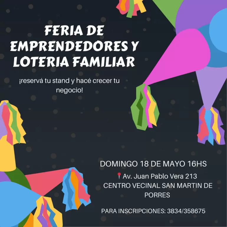 Feria de emprendedores y lotera familiar