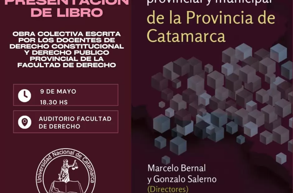 Presentan libro sobre Derecho Público Provincial y Municipal en Catamarca