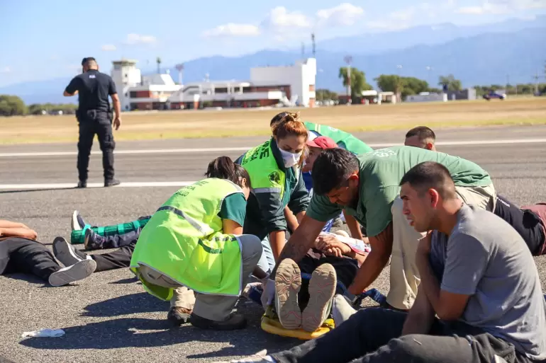 simulacro aeropuerto