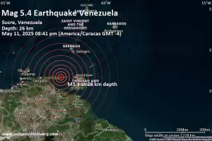 Sismo de 4,9 sacude el noreste de Venezuela