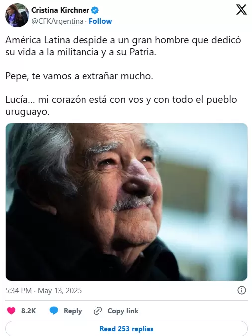 Despedida de Cristina a Mujica