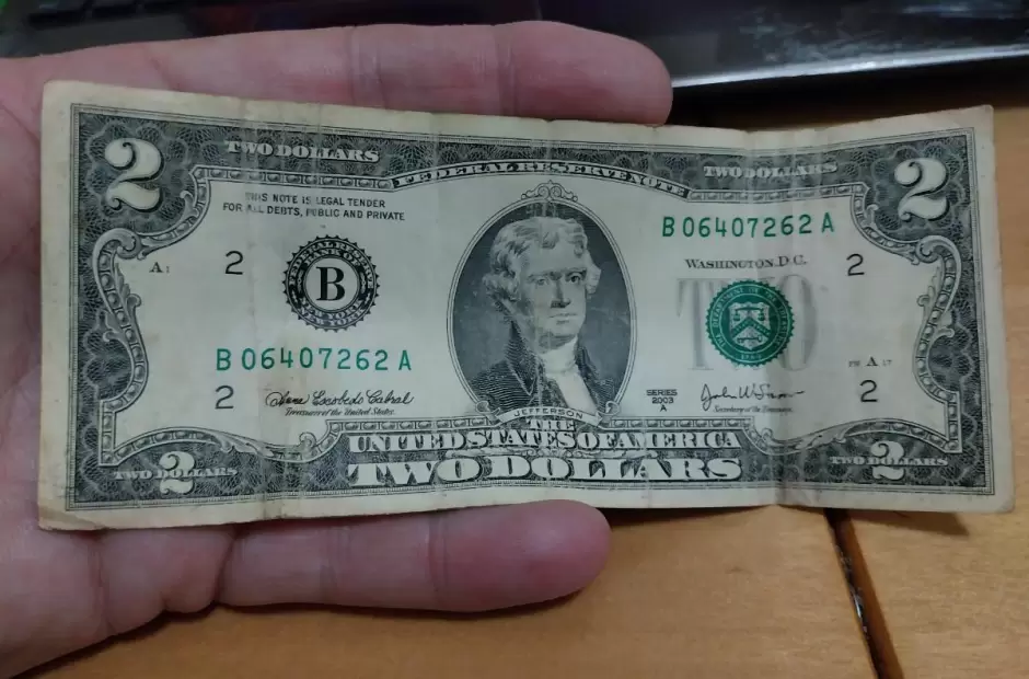 Billete de dos d�lares