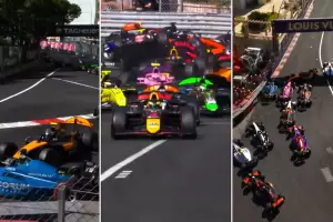 Caos en Mnaco: choque mltiple en la primera curva dej fuera a siete pilotos