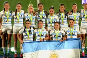 La catamarquea Virginia Brgido celebr tras el tricampeonato de Las Yaguarets