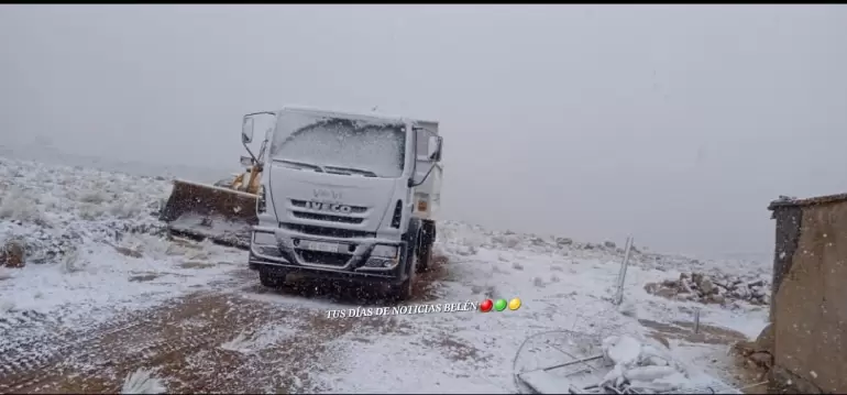 Lleg la nieve a Villa Vil en Beln