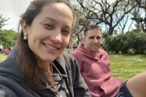 Llegaron al pas la esposa y el hijo del gendarme Nahuel Gallo