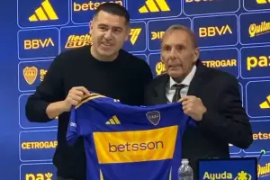 La frase de Juan Romn Riquelme que hizo emocionar a Miguel ngel Russo en su presentacin como DT de Boca