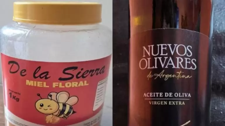 La Anmat prohibi la venta en todo el pas de un aceite de olvia y una miel. (Fotos: ANMAT).
