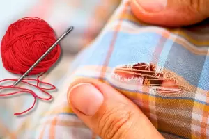 Increble truco de costura: cmo tapar un agujero en la ropa con un poco de lana y una aguja