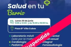 Suspenden el operativo "Salud en tu Barrio" por el fro extremo