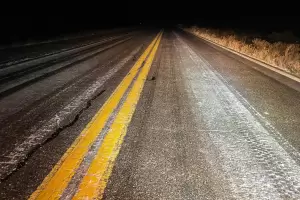 Estado de las rutas nacionales: precaucin por presencia de hielo en calzada