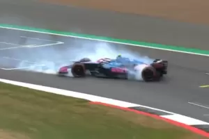 Colapinto qued eliminado en la clasificacin de Silverstone tras un trompo y choque contra el muro