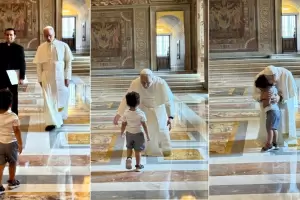 Un abrazo espontneo: la conmovedora reaccin de un nio al ver al Papa