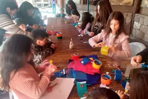 Los chicos se animaron a jugar, crear e interpretar los "Sonidos de mi tierra"