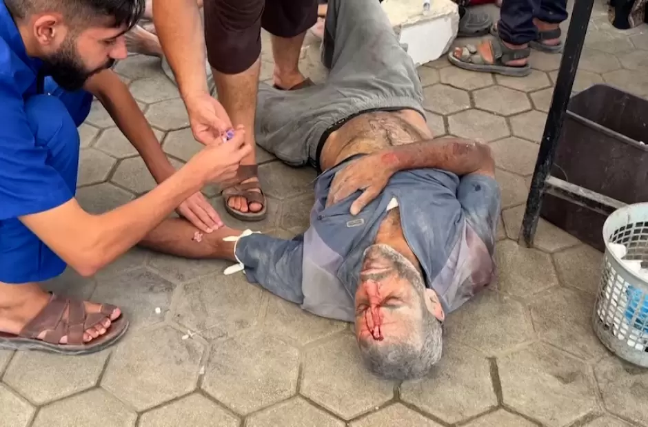 Heridos tras el ataque de Israel