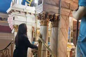 Victoria Villarruel visit este lunes el Camarn de la Virgen del Valle