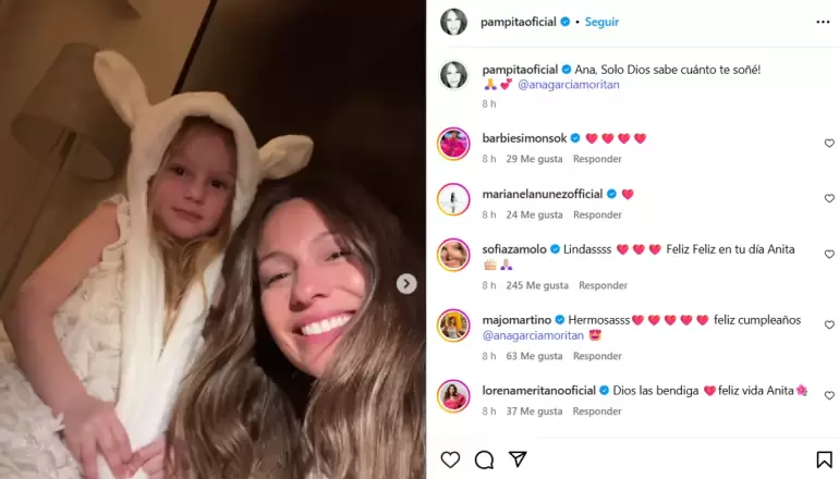 pampita cumpleaños ana