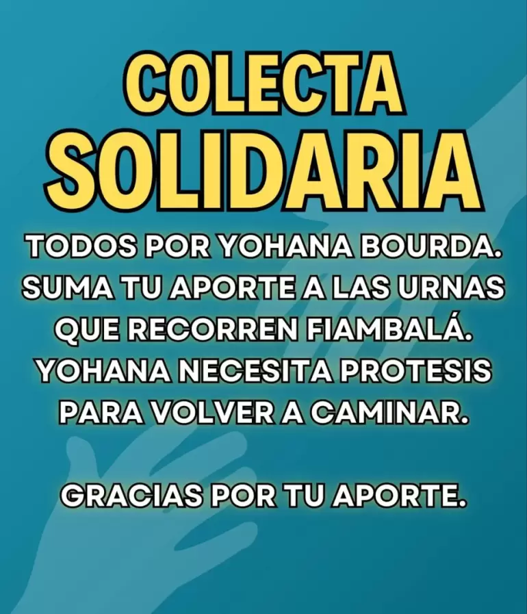 Colecta solidaria por Yohana Bourda