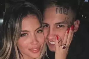 El divertido video de Wanda Nara y L-Gante