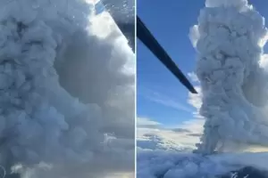 M�xima alerta en Kamchatka: un volc�n entr� en erupci�n tras 450 a�os