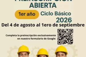 La ENET N. 1 abri la preinscripcin para el Ciclo Bsico 2026